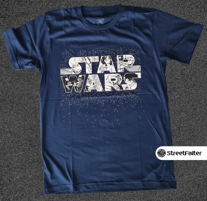 Star Wars Logo Comic Azul