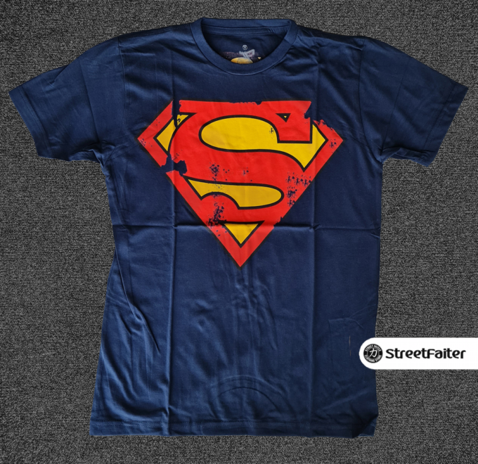 Superman Logo Grunge Azul